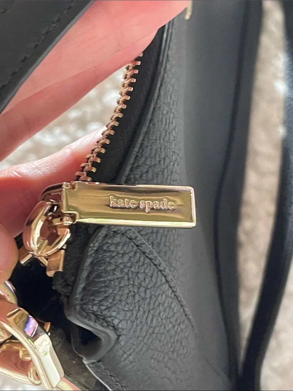 kate spade pebbled leather